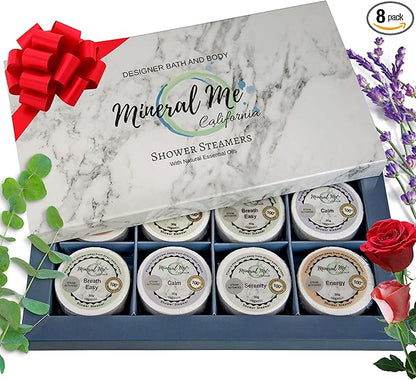 Shower Steamers Aromatherapy - Shower Bombs w/Organic Essential Oils for Vaporizing Steam Spa Relaxation, Stocking Stuffers, Relaxing Self Care Christmas Gifts for Men, Women, Him Her, Boss, Coworker