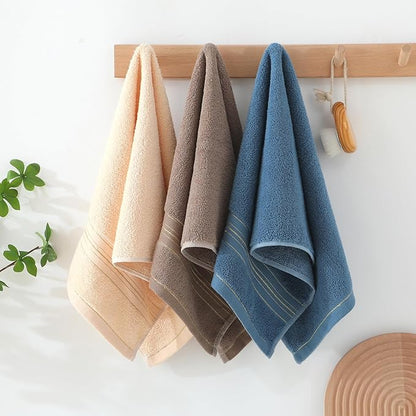 2 Pack Hand Towels for Bathroom - 100% Cotton Decorative Soft & Highly Absorbent Towel Set for Face, Spa, Gym, Kitchen, Hotel, 13x30 Inch (Blue - 2 Pack)