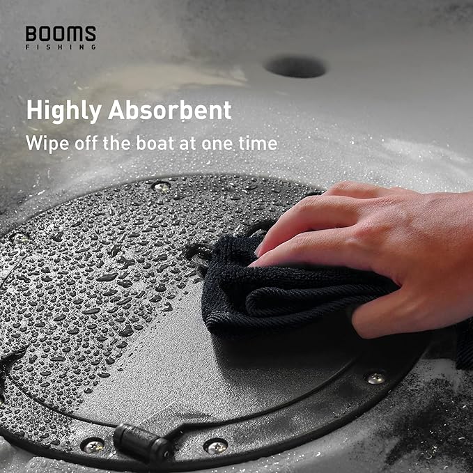 Booms Fishing B0T Microfiber Fishing Towel with Clip, 3 Pack Black