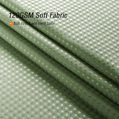 Gibelle Long Shower Curtain 72 x 78, Tall Sage Green Ombre, Waffle Weave Fabric, Water Repellent, Machine Washable