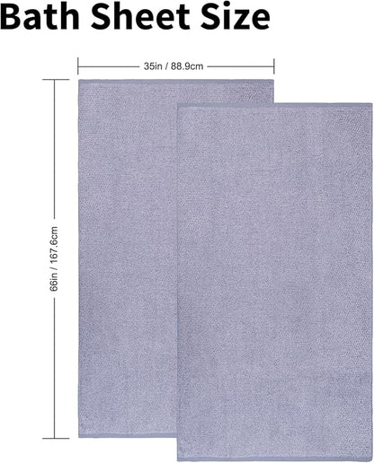 Everplush Oversized Bath Towel Sheet– 2Pieces, Super Soft & Highly Absorbent, Quick-Drying, Generously Sized & Thick. Perfect for Bathroom, Pool, Swimming Use. (Dusk, 35" x 66" 2PK)