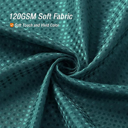Gibelle Seaweed Green Shower Curtain, Waffle Weave Textured Fabric Shower Curtain for Bathroom - Soft Cloth & Hotel Spa Luxury, Water Repellent, Machine Washable, 72X72, Seaweed Green