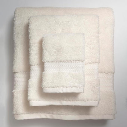Fabdreams 100% Organic Cotton Bath Towel Set of 6 700 GSM Hotel Premium Plush Absorbent Soft Durable Skin-Friendly Spa Quality Bathroom Comfort with 2 Bath 2 Hand Towels and 2 Wash Cloths Ivory