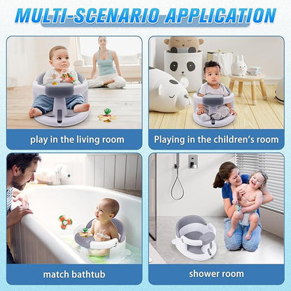 Mostop Baby Bath Seat for Babies 6 Months & Up - Non-Slip Infant Bathtub Chair with Suction Cups - Sit Up Bath Seat for Baby Toddlers - Toddler Bath for Baby Sitting Up, Easy to Clean