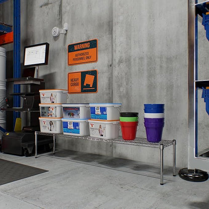 14" Deep x 72" Wide x 14" Height Wire Shelving Kit | 1-Tier | NSF Commercial Storage Rack Unit