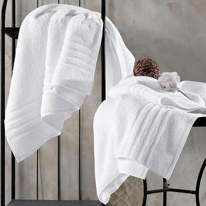 Hammam Linen Jumbo Large Bath Sheets Towels 2-Pack 35 x 70 Inches Soft and Absorbent, Premium Quality 100% Cotton Towels (White, Bath Sheet)