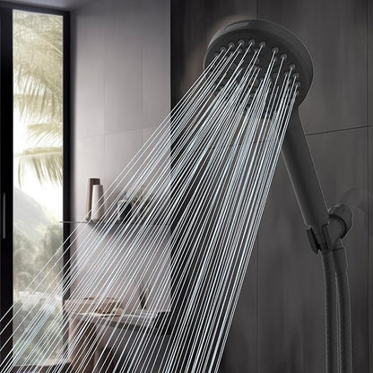 Hibbent Filtered Shower Head with Handheld, High Pressure 10 Spray Showerhead with Filters, Water Softener for Hard Water-Remove Chlorine, Reduces Dry Itchy Skin, Improve Skin& Hair Texture, Black