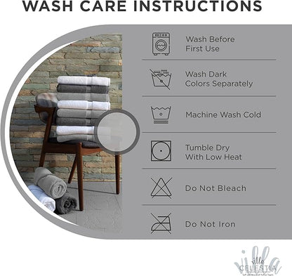 100% Cotton Hand Towel Set of 4, (16 x 28 inches) Sustainable, Soft, Highly Absorbent, Quick Drying, Combed Cotton Hand Towels Pack of 4 Ideal for Hotels, Spa, Bathroom, Dorm, White