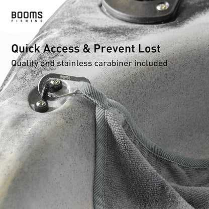 Booms Fishing B0T Microfiber Fishing Towel with Clip, 3 Pack Gray