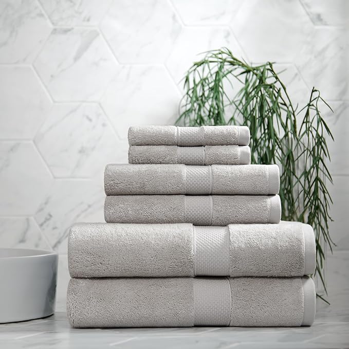 Aston & Arden Egyptian Hand Towels - Pack of 6 - Oversized Ultra Soft Thick & Absorbent, 100% Ringspun Egyptian Cotton Bathroom Towel for Spa, Hotel, 600 GSM, 16 x 30 in, Tan
