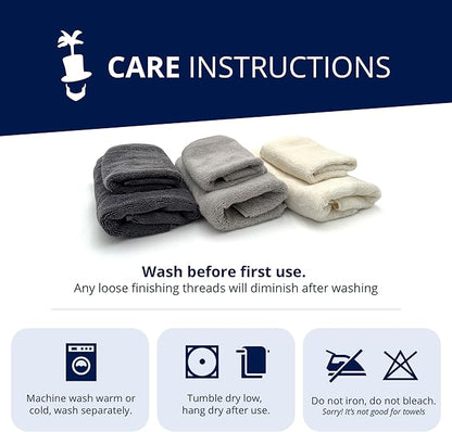 Lincoln & Palm 1-Piece Turkish Cotton Bath Mat - Soft, Plush, and Absorbent - 1000 GSM Thick Luxury Spa and Hotel Style - No Rubber Backing - Silver-Infused SILVERbac (1 Piece Bath Mat, Charcoal)
