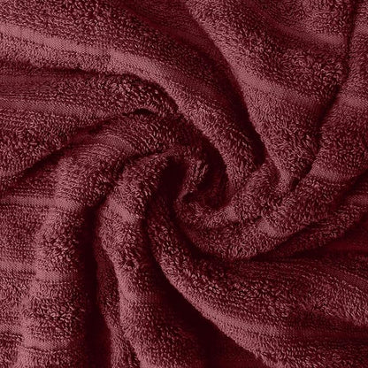 DAN RIVER Pack of 2 Bath Sheet 35x70 Inches, Ribbed Jumbo Bath Towels, Soft and Absorbent Extra Large Towels - Pomegranate