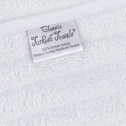 Classic Turkish Towels CTT Premium 6 Piece Hand Towels Set, 100% Turkish Cotton, Quick Dry & Comfy Towels for Hotel & Spa, Highly Absorbent | 20"x32" (White)