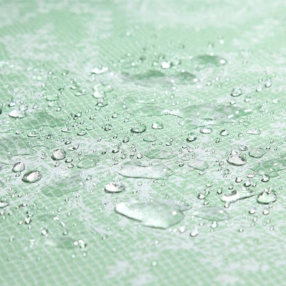 78 Inch Long Shower Curtain - Chantilly Lace Design, Heavyweight Polyester, Grass Green to White Ombre, 72" W x 78" H