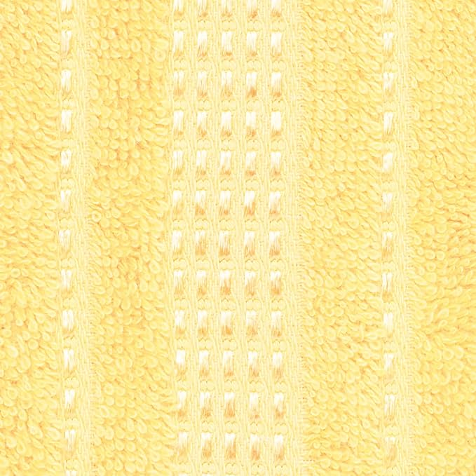 Melissa Linen 2-Piece Turkish Cotton Face & Hand Towels - 20 in x 35 in, Absorbent, Quick Dry, Durable & Soft, Spa & Hotel Quality (Light Yellow)