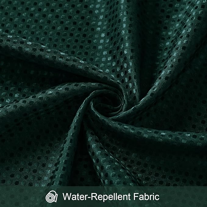 3 in 1 Shower Curtain Set, Dark Green Waffle Shower Curtain and PEVA Liner Set with 12 Stainless Steel Shower Curtain Hooks, Waterproof Shower Curtains for Bathroom, 72 W x 72 H