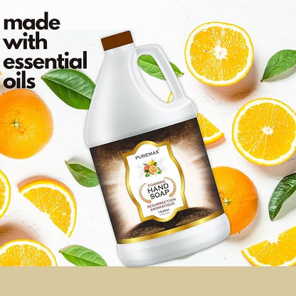 Foaming Hand Soap Refills with Essential Oils | Resurrection Aromatique | Citrus Smell | Gentle, Moisturizing | Biodegradable Formula | Made in USA | 128 Fl Oz (1 Gallon) |