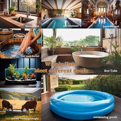 1500W Submersible Hot Tub and Pool Portable Electric Immersion Water Heater with WiFi Timer and Auto Shut Off for Bathtub, Above Ground Pool, Swimming Pool, Baptistry, & Inflatable Pool