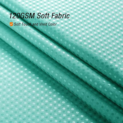 Gibelle Teal Shower Curtain for Bathroom, Waffle Weave Ombre Textured Fabric Shower Curtain Set with Hooks, Water Repellent and Machine Washable, 72 x 72