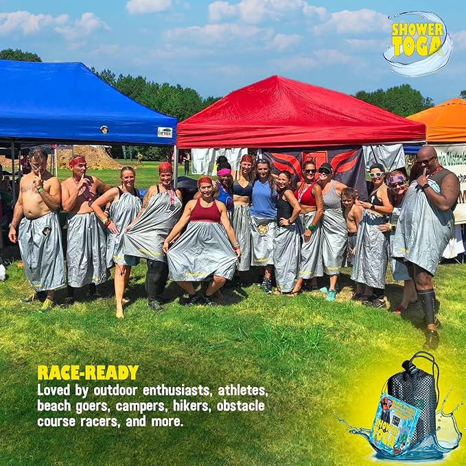 Shower Toga - Wearable Shower Garment, Privacy RV & Camping Shower, Surf Poncho, Shower Tent, or Portable Changing Room
