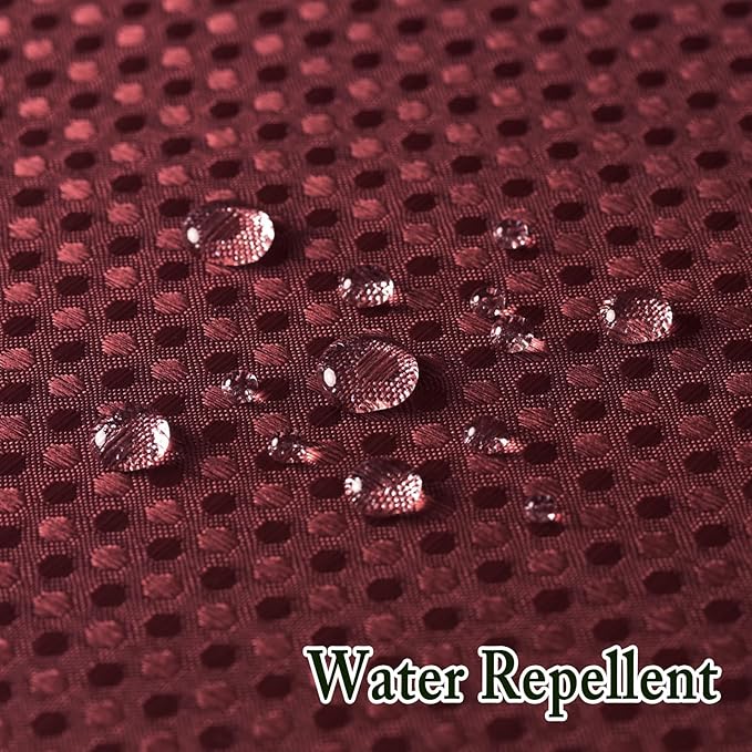 Gibelle Extra Long Shower Curtain 72x86, Waffle Weave Bathroom Shower Curtain with Snap-in Fabric Liner Set, No Hooks Needed, Hotel Style with Mesh Top Window, Burgundy