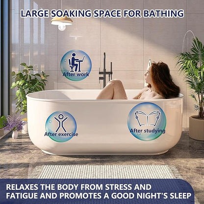 67" Acrylic Free Standing Tub, Stand Alone Tub, Freestanding Bathtub, Soaking Bathtub, cUPC Certified, CY(Glossy White)