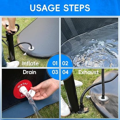 Ice Bath Tub with 1HP Water Chiller, 216 Gallon Inflatable Cold Plunge Tub with Thermometer and Water-Absorbent Mat, Portable Bath Tub for Outdoor & Indoor Recovery, 59"x32"x29"
