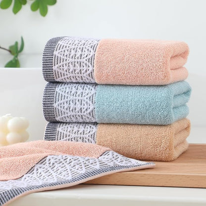 2 Pack Decorative Hand Towels, Leaf Design Cotton, Soft Absorbent Quick-Drying for Bathroom, Kitchen Decor, 13 x 30 Inches (Beige - 2 Pack)