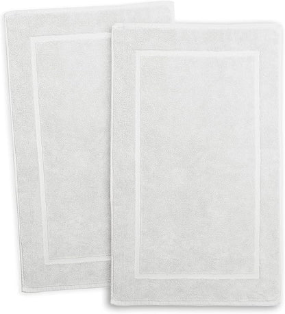 Hearth & Harbor Bath Mat Towels - 100% Ring Spun Cotton Luxury Towels - Ultra Soft & Highly Absorbent, Bathroom Towels, Floor Mat - White