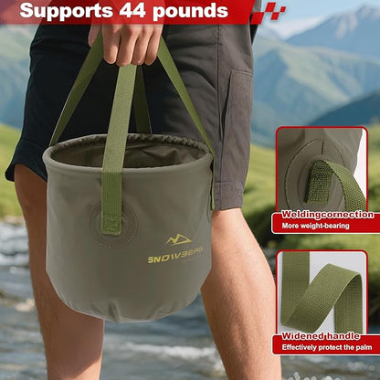 Multifunctional Collapsible Bucket,Portable Bin,Car Wash Bucket,Lightweight Foldable Bucket with Handles for Camping,Dish Washing,Laundry,Soaking Feet,Fishing,Hiking