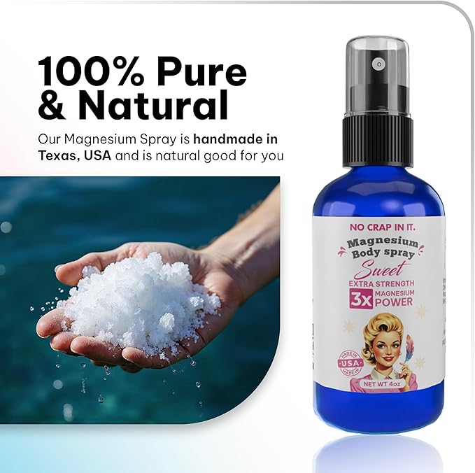 No Crap In It Magnesium Spray, Triple Action!- Your Way to Wellness | Immediate Relief with Our Unique Magnesium Glycinate, Citrate, Chloride Blend Spray (Sweet)