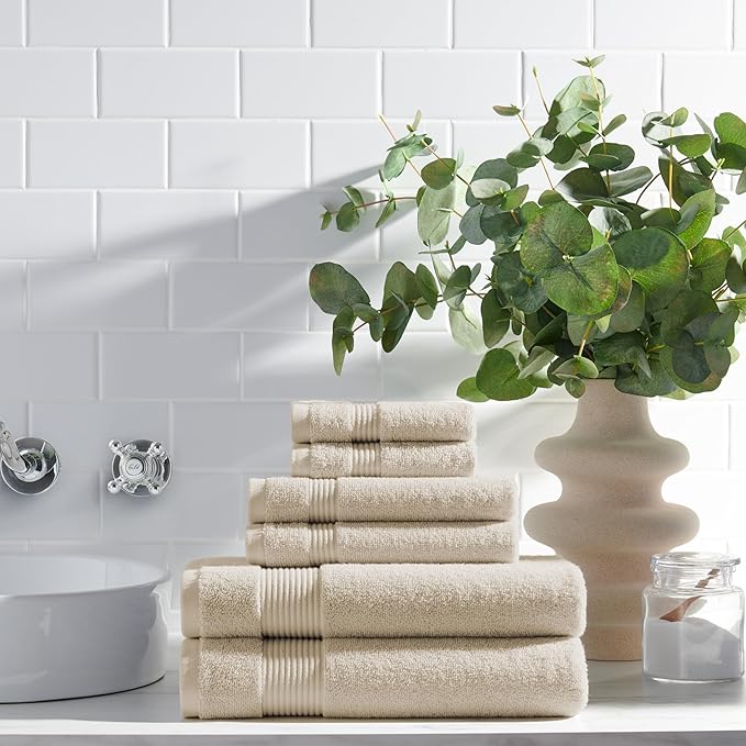 Arkwright Bath Washcloths 12 Pack - Super Soft 100% Cotton, 600 GSM Quick Dry & Absorbent, Luxury Face & Body Wash Cloth Towels for Hotels, Spa, and Vacation Rentals, Alabaster Ivory