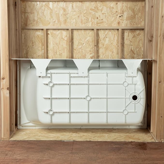 WOODBRIDGE 60” x 32” Alcove Soaking Bathtub in white with Right-Hand Drain Hole