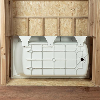 WOODBRIDGE 60” x 32” Alcove Soaking Bathtub in white with Right-Hand Drain Hole