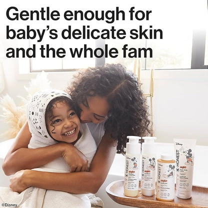 The Honest Company 2-in-1 Cleansing Shampoo Body Wash I Gentle Enough for Baby Dermatologist Tested Tear-free Hypoallergenic Disney’s Mickey Mouse Comfort Sweet Cream 10 fl oz
