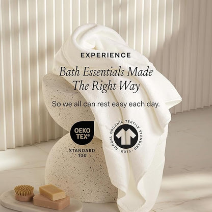 BOLL & BRANCH Plush Bath Towel Set - Dusty Rose - 6 Piece - Includes 2 Bath Towels, 2 Hand Towels & 2 Washcloths - 100% Organic Cotton - Ultra Soft & Luxurious - Quick Absorbing