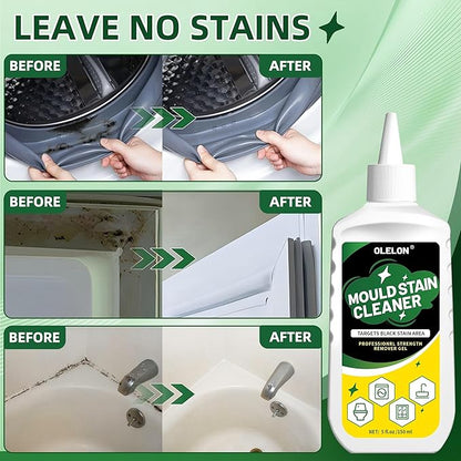 2 Pack Grout Cleaner Mou-ld Stain Remover Gel for Washing Machine Cleaner Shower Bathroom Seal and Grout Stain Remover with Brush