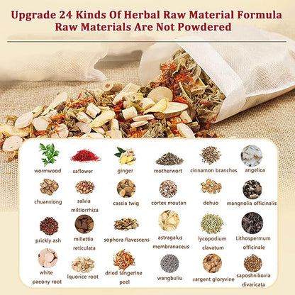 30 Pcs Body Detox Foot Soak To Remove Toxins,Lymphatic Drainage Ginger Herbal Foot Detoxing Soak for Relieve Fatigue Dispel Cold and Remove Dampness 艾草泡脚足浴包