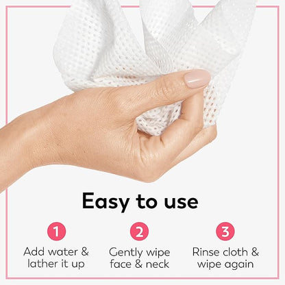 Olay Daily Facials, Daily Clean Makeup Removing Facial Cleansing Wipes, 5-in-1 Water Activated Cloths, Exfoliates, Tones and Hydrates Skin, 66 count