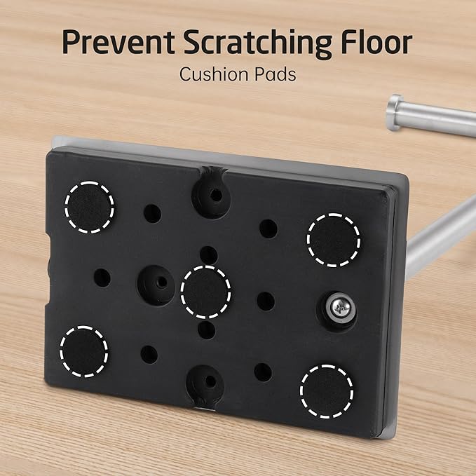 KES Freestanding Toilet Paper Holder Stand 26.2 Inch, Toilet Paper Roll Holder for Bathroom Floor SUS304 Stainless Steel Brushed Steel, BPH286S66A-2