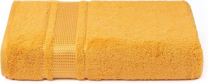 Melissa Linen, 2 Piece Bath Towel Set, 100% Turkish Cotton Bath Towels for Bathroom, Absorbent, Quick Dry, Durable and Soft Shower Towel, 28 in x 55 in, Spa and Hotel Quality, Yellow