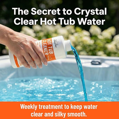 Spa Chemicals for Hot Tub – 5-in-1 Hot Tub Maintenance Kit & Cleaner – Inflatable Hot Tub Accessories for Adults – Outdoor Spa Clarifier – Helps Remove Scum & Cloudy Water – Made in USA – 16oz
