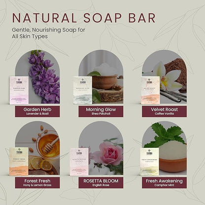 6 Pcs Women Natural Handmade Body Soaps 5 OZ Pack Floral Radiance Long lasting Fragrance Luxurious Scents with Natural Ingredients – Sulfate & Paraben Free, Vegan Soap