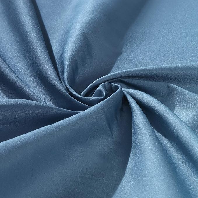 Long Stall Fabric Shower Curtain, Blue Ombre Microfiber Cloth Shower Curtains for Bathroom, Modern Waterproof Bathroom Curtains, 54" W x 78" H