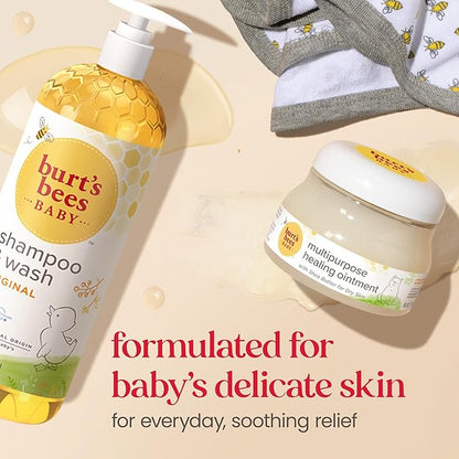 Burt's Bees Baby Shampoo & Wash, Tear Free Soap, Baby Care, Original,12 Ounce (Pack of 3)