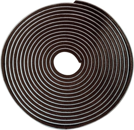 Weather Stripping Brush for Sliding Windows/Doors Frame Side,Pile Self Adhesive Weatherstrip Seal Strip Sealer (33ft x11/32 Backing x 3/16 Brush inch, Brown)