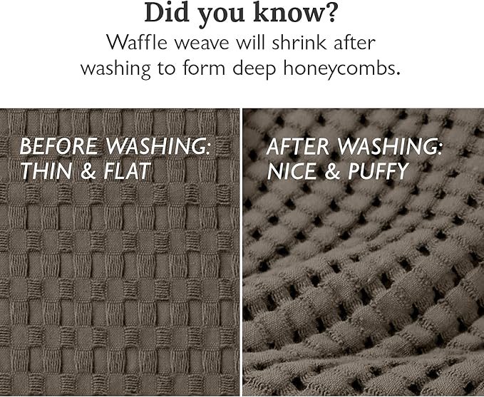 GILDEN TREE Waffle Bath Towels Wash Cloths for Showering, Exfoliating Washcloth Quick Dry Towel, Face Towels for Washing Face Cotton Washcloths Set of 4, Modern Style (Stone)