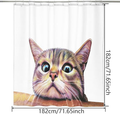 Bohemian Shower Curtain, Boho Floral Print Water Repellent Polyester Fabric for Bathroom Decor, 72×72 Inch Standard Size with 12 Hooks, Also as Room Divider