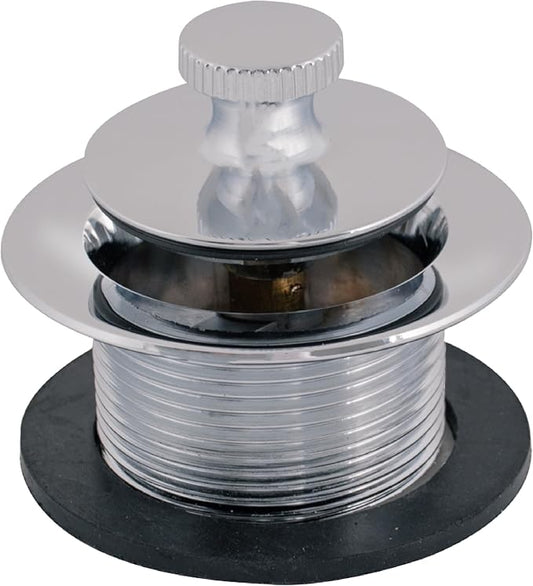 EZ-FLO Lift-n-Turn Bath Drain Assembly Kit, 1-1/2 in. x 11.5 Coarse Thread, 2-7/8 in. OD Flange, 5/16 in. Tapped Zinc Body, Chrome Plated, 35233