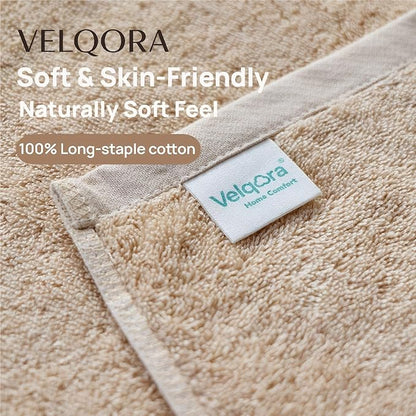 Cotton Bath Towel – Large 30x60 Inches, Soft, Thick & Absorbent Towel for Bathroom, Spa, or Home Use (Beige, 4 Pack – 30"x60")